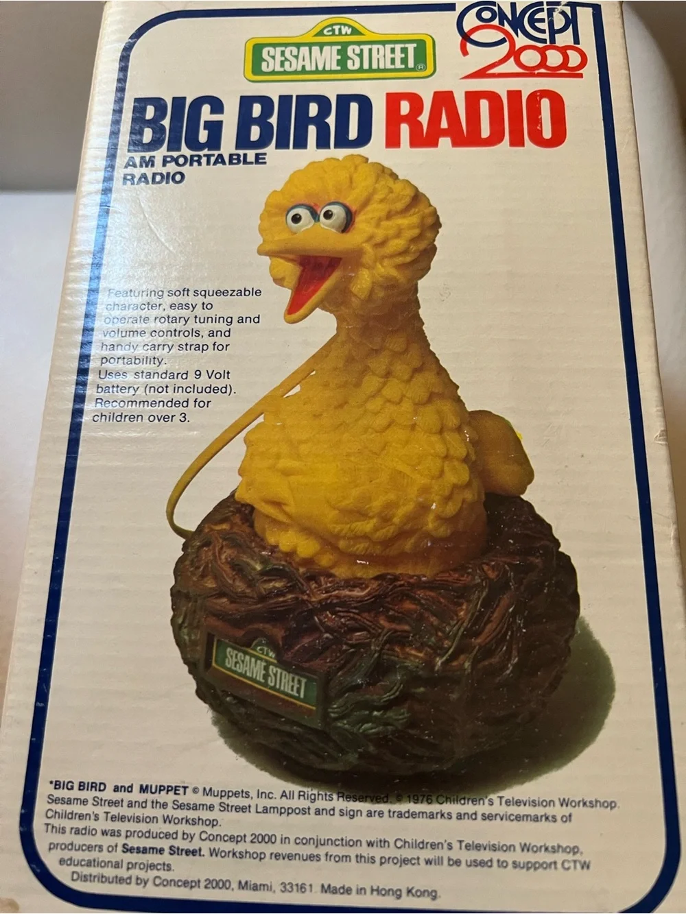 Sesame Street Yellow Big Bird Vintage radio!